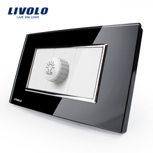 US/AU Standard Livolo Black Pearl Crystal Glass Dimmer switch Socket VL-C391G-82